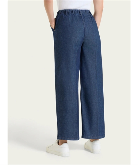 Ragno DS88P4 - Jeans Cropped ampio con tasche e vita piatta in Light Denim. Colore: Jeans 007