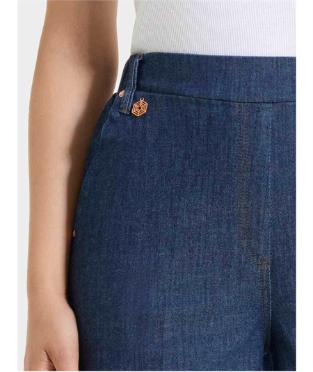 Ragno DS88P4 - Jeans Cropped ampio con tasche e vita piatta in Light Denim. Colore: Jeans 007