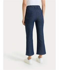 Ragno DP24PM Jeans donna Flare Cropped con Strass – Denim Leggero Elasticizzato. Colore: Indigo 716