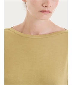 Ragno DN12TW - Maglietta collo barca con manica 3/4 in Viscosa. Colore: Khaki C74