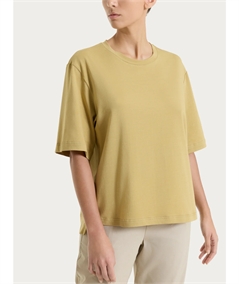Ragno DN17TO - Maglietta donna boxy in fresco cotone Ultralight. Colore: khaki C74