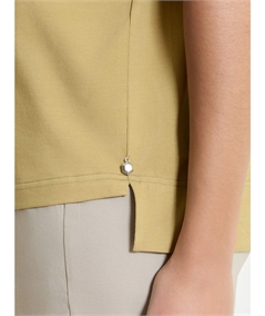 Ragno DN17TO - Maglietta donna boxy in fresco cotone Ultralight. Colore: khaki C74