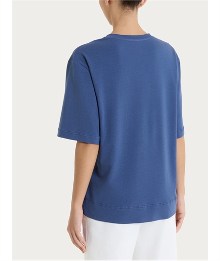 Ragno DN17TO - Maglietta donna boxy in fresco cotone Ultralight. Colore: Oceana C70