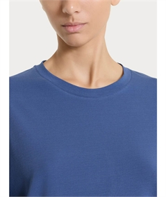 Ragno DN17TO - Maglietta donna boxy in fresco cotone Ultralight. Colore: Oceana C70