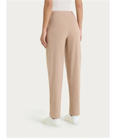 Ragno DS29PF - Pantalone Donna a Carota con Tasche - Linen Super Fresh Ragno - Fit Estivo Tapered. Colore: Warm Tape B29