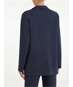 DS13GA -  Blazer Donna Estivo Ragno: Giacca Destrutturata in Compact Light a 1 Bottone. Colore: Bleu 078