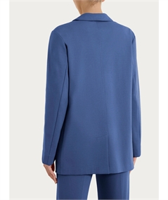 DS13GA -  Blazer Donna Estivo Ragno: Giacca Destrutturata in Compact Light a 1 Bottone. Colore: Oceana C70