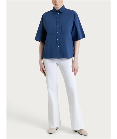 Ragno DH15S - Camicia manica corta e tasche sul petto in cotone Super Fresh Colore: Oceana C70