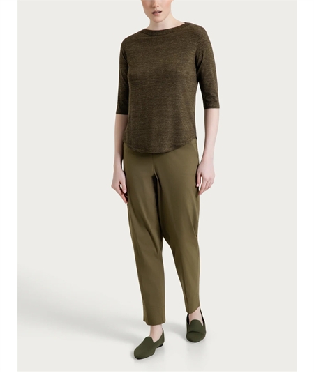 Ragno DS95TB - Maglietta scollo barca manica 3/4 in jersey di viscosa a fantasia. Colore: Fant. Military Olive D54F