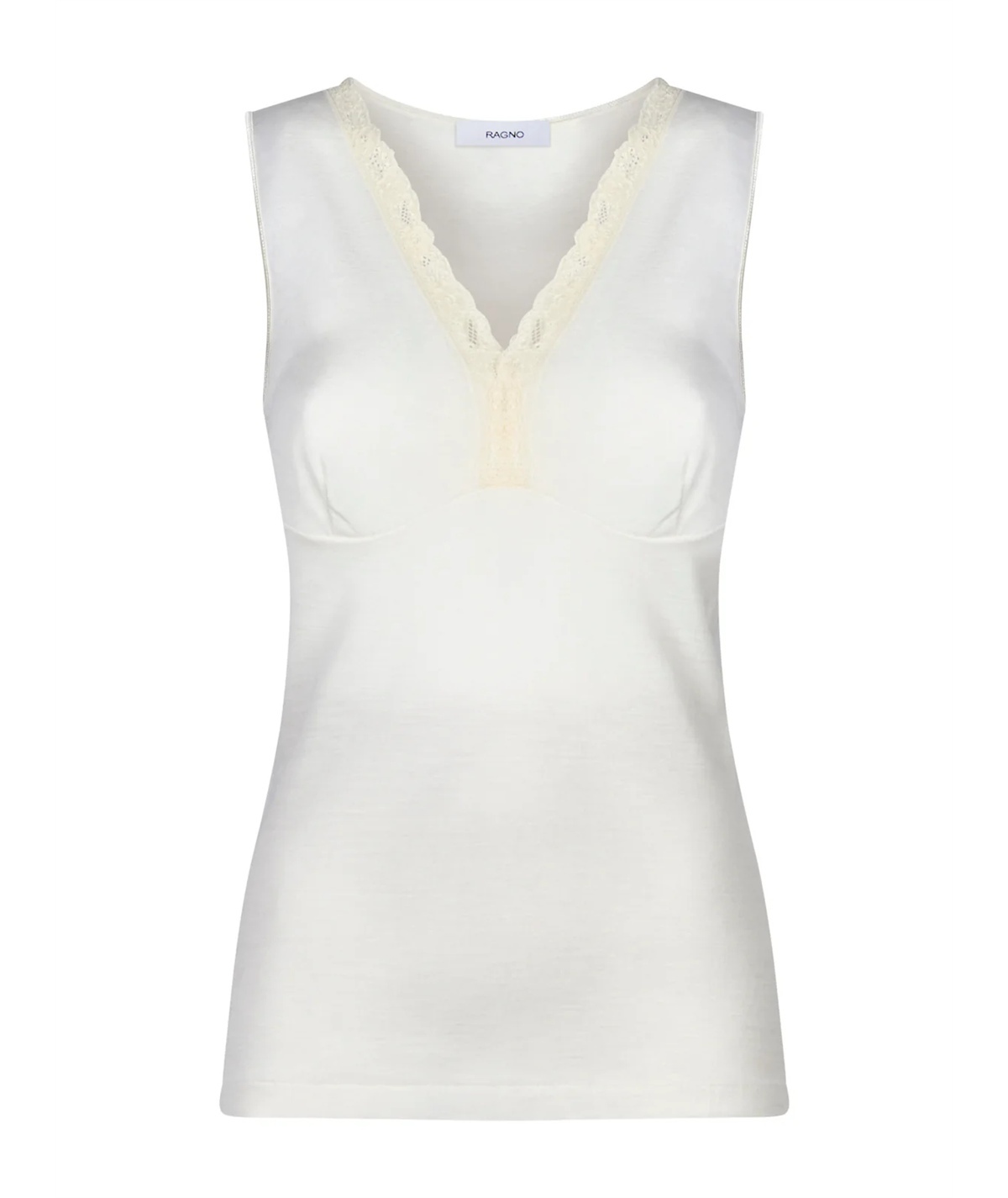 Ragno 073094 - Maglia intima donna spalla larga forma seno lana merino extrafine. Colore Bianco 002