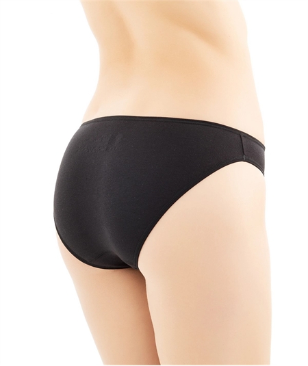 Ragno Biocotton 07455M - Slip vita bassa cotone elasticizzato Colore- Nero