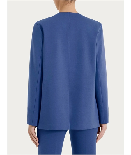 Ragno D293GC- Blazer Estivo da Donna Destrutturato Senza Revers in Cotone Compact Light. Colore: Oceana C70