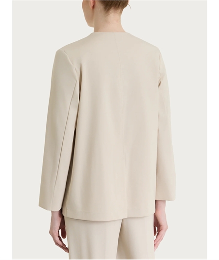 Ragno D293GC- Blazer Estivo da Donna Destrutturato Senza Revers in Cotone Compact Light. Colore: Champignon 786
