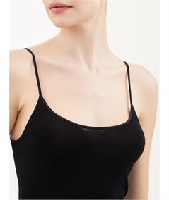 Ragno Art. 07402E - Top intimo donna lana merino e seta. Colore Nero 020