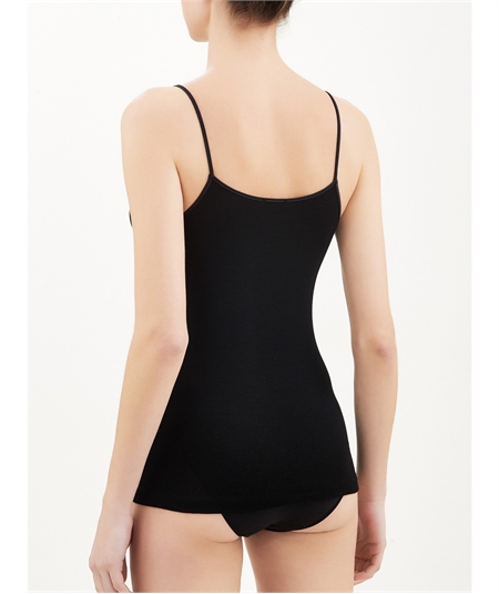 Ragno Art. 07402E - Top intimo donna lana merino e seta. Colore Nero 020