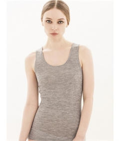 Ragno Art. 706292 - Canotta donna spalla larga Wonderwool lana merino extrafine. Colore: Grigio Melange