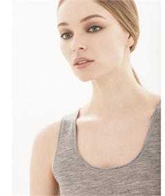 Ragno Art. 706292 - Canotta donna spalla larga Wonderwool lana merino extrafine. Colore: Grigio Melange