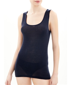Ragno Art. 706292 - Canotta donna spalla larga Wonderwool lana merino extrafine. Colore: Blu Navy