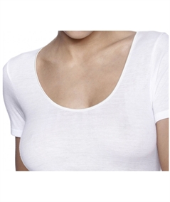 Ragno Art. 072457 - Maglietta intima donna mezza manica lana cotone. Colore: Bianco lana 002