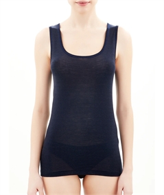 Ragno Art. 706292 - Canotta donna spalla larga Wonderwool lana merino extrafine. Colore: Blu Navy