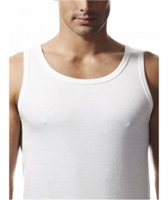 Ragno Art 065452 - Canotta intima uomo spalla larga in lana merino e cotone. Colore: Bianco 002