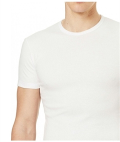 Ragno Art. 065457 - Maglia intima uomo manica corta in lana merino e cotone. Colore: Bianco 002