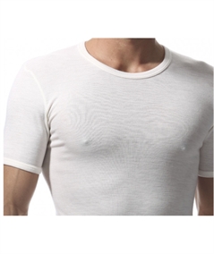 Ragno Art. 060037 - Maglia intima uomo manica corta in pura lana merino extrafine. Colore: Bianco 002