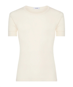 Ragno Art. 003157 - Maglia girocollo in costina di lana Merino pesante. Colore: Bianco 002