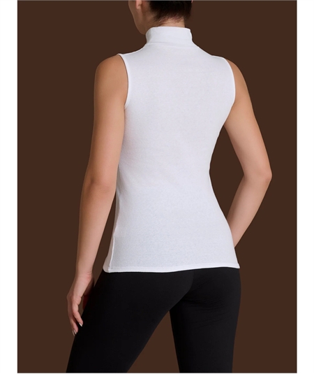 Ragno D274AX Maglia sottogiacca smanicato collo Lupetto in caldo cotone Biologico. Colore: Avorio 004
