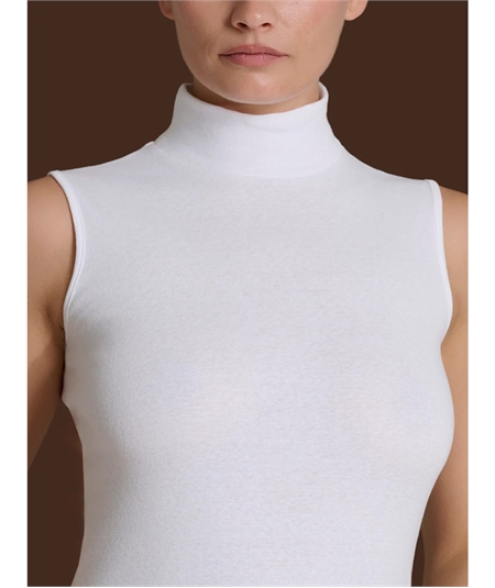 Ragno D274AX Maglia sottogiacca smanicato collo Lupetto in caldo cotone Biologico. Colore: Avorio 004