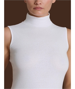 Ragno D274AX Maglia sottogiacca smanicato collo Lupetto in caldo cotone Biologico. Colore: Avorio 004