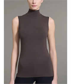Ragno D274AX Maglia sottogiacca smanicato collo Lupetto in caldo cotone Biologico. Colore: Chocolate A75