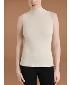 Ragno D274AX Maglia sottogiacca smanicato collo Lupetto in caldo cotone Biologico. Colore: Champignon 786