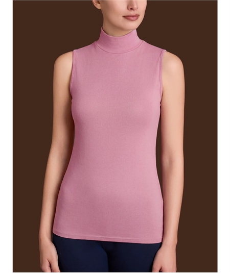Ragno D274AX Maglia sottogiacca smanicato collo Lupetto in caldo cotone Biologico. Colore: Rosa Antico C09