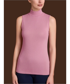 Ragno D274AX Maglia sottogiacca smanicato collo Lupetto in caldo cotone Biologico. Colore: Rosa Antico C09