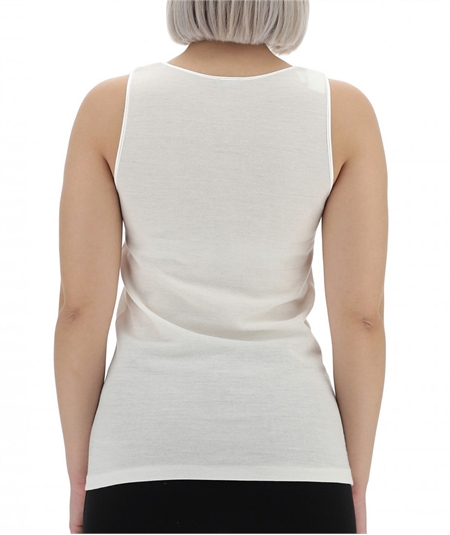 Ragno Art. 072452 - Canotta intima donna lana cotone. Colore: Bianco lana 002