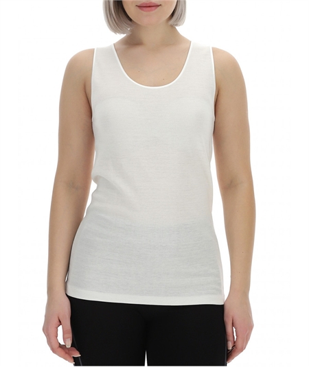 Ragno Art. 072452 - Canotta intima donna lana cotone. Colore: Bianco lana 002