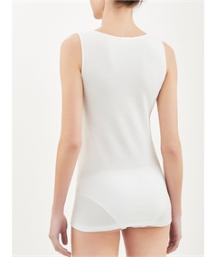 Ragno Art. 072452 - Canotta intima donna lana cotone. Colore: Bianco lana 002