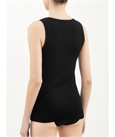 Ragno Art. 072452 - Canotta intima donna lana cotone. Colore: Nero 020