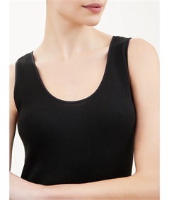 Ragno Art. 072452 - Canotta intima donna lana cotone. Colore: Nero 020