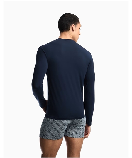Maglia uomo Emporio Armani girocollo in Modal. Colore: Bleu