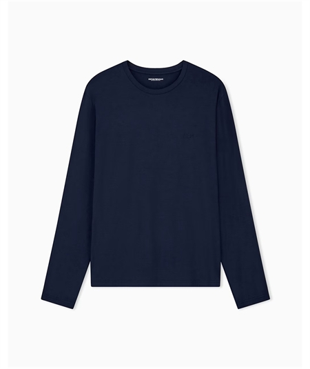 Maglia uomo Emporio Armani girocollo in Modal. Colore: Bleu