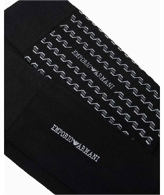 Set da 2 Paia di Calze Corte in Caldo Cotone Emporio Armani. Colore: Nero