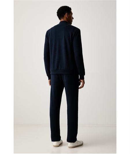 Tuta da Uomo Longewear con ZIp in Cotone Felpato Emporio Armani. Colore: Bleu