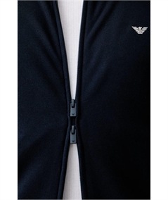 Tuta da Uomo Longewear con ZIp in Cotone Felpato Emporio Armani. Colore: Bleu