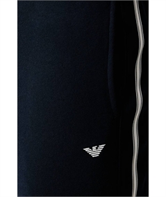 Tuta Loungewear Uomo Con Zip e Cappuccio in Cotone Emporio Armani Underwea. Colore: Nero