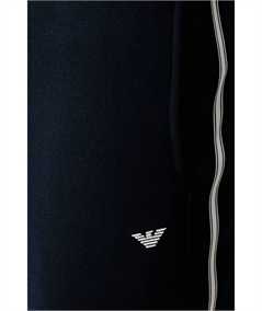 Tuta Loungewear Uomo Con Zip e Cappuccio in Cotone Emporio Armani Underwea. Colore: Nero