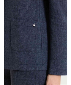 Ragno DT60GA - Giacca Donna Manica Lunga con 2 Bottoni in Tessuto Jacquard. Colore: Fantasia Bleu 078F