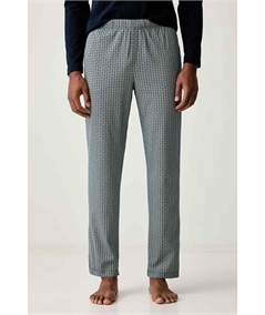 EM0003782 AF25040 Pigiama Uomo Lungo serafino in 100% Cotone Emporio Armani. Colore: Blu