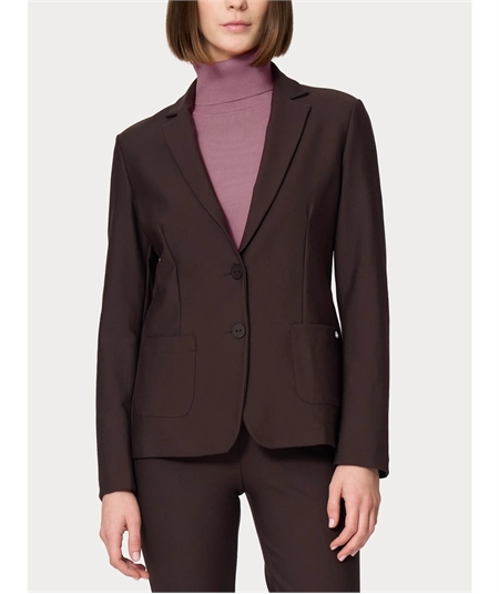 Ragno DO23GA - Giacca manica lunga in tessuto Super-Compact  Extra-Comfort. Colore: Chocolate A75